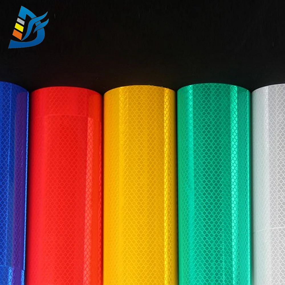 Reflective Prism Radium Flexible Red Advertising PVC Acrylic PET Advertisement Grade Reflective Sheeting Vinyl Sticker Film Roll