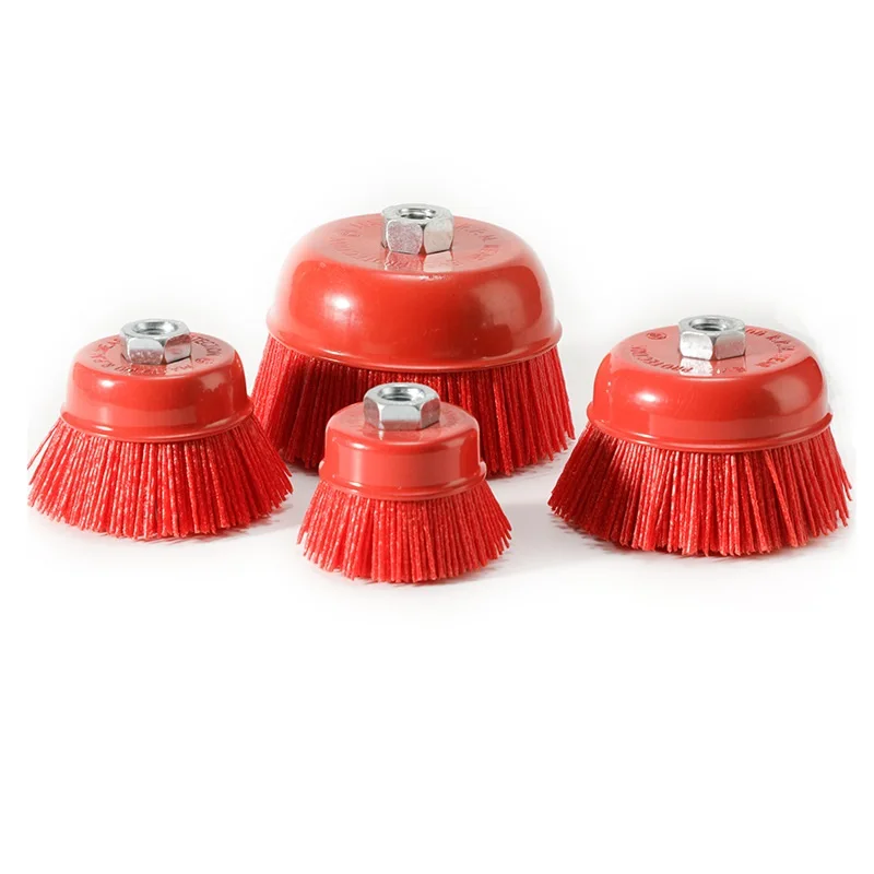 PMS Multi Nylon Cup Brush M14 Roller Industrial Polishing Grinding Round Steel Wire Wheel Brush
