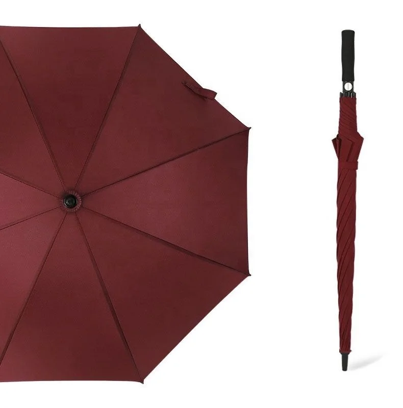 High quality 30 inch Fiberglass Golf Straight Umbrella Custom Automatic Opening Umbrella For Ads