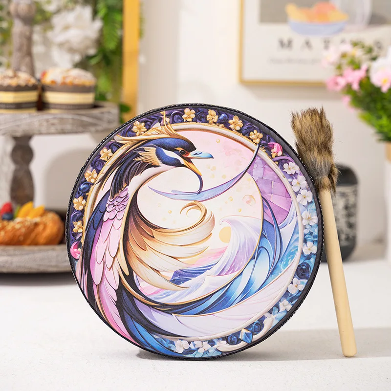 Handmade Shaman Drum for All Ages Musical Percussion Instrument for Gift