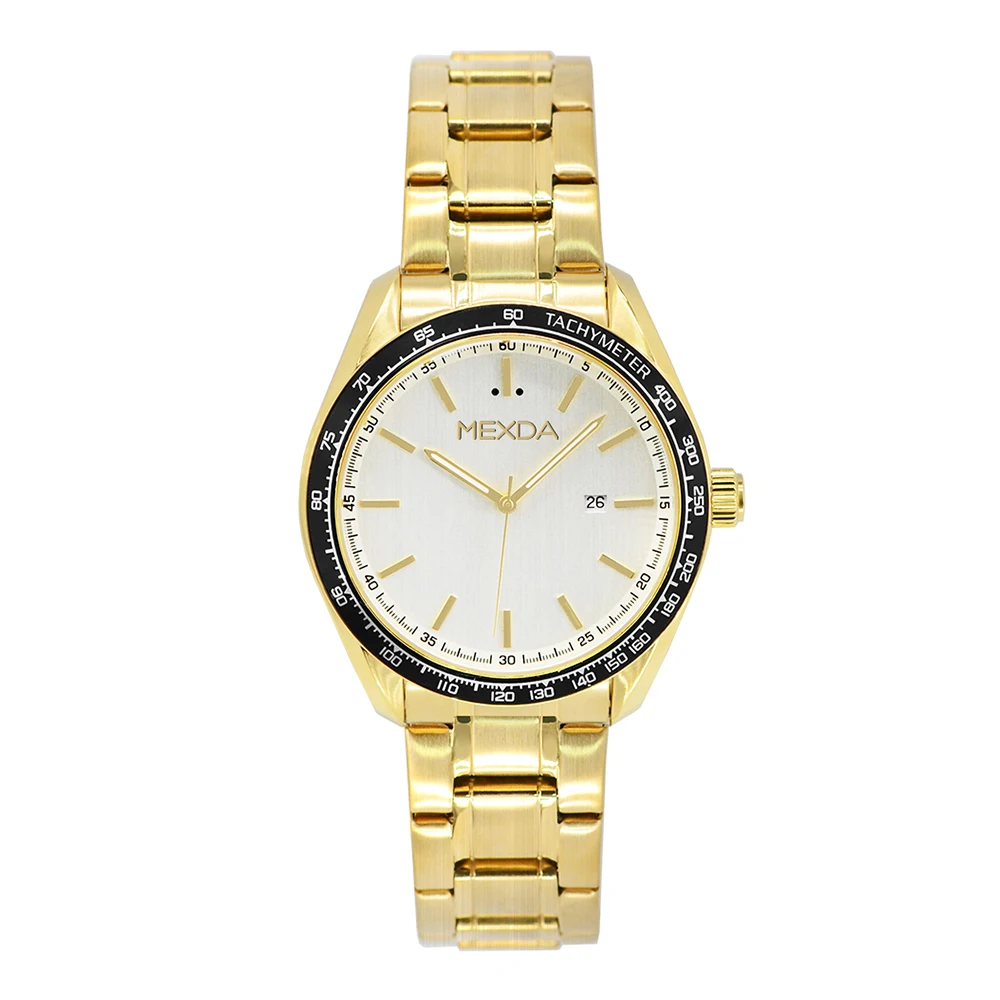 MEXDA Luxury Watches Men Japanese Quartz Movement stainless steel case 5ATM Waterproof Fashion Business Style OEM Custom Logo