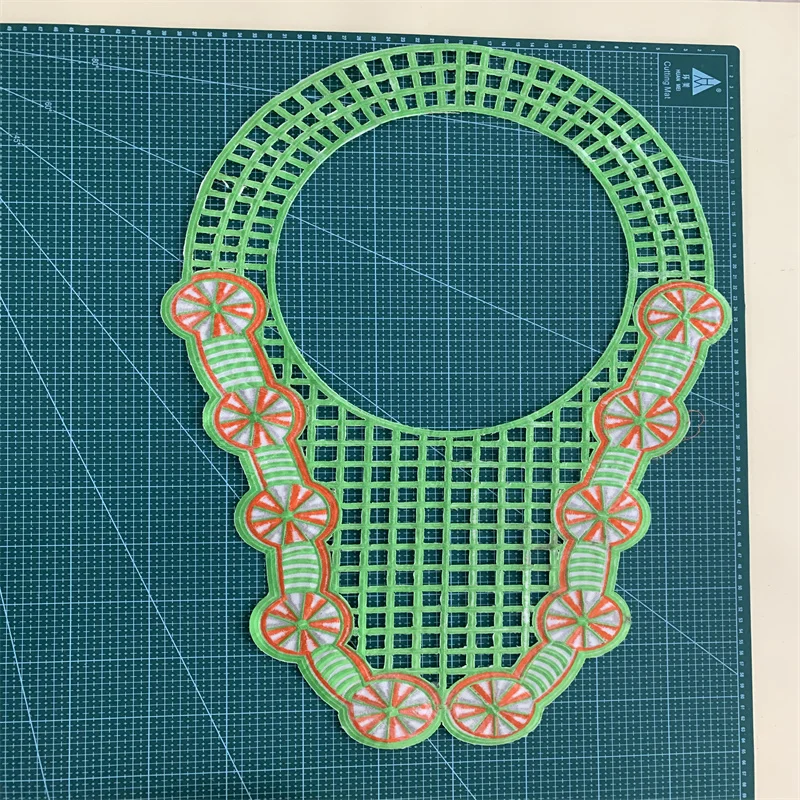 Garment accessory white beaded collar applique / polyester embroidery neck lace collar lace for dress