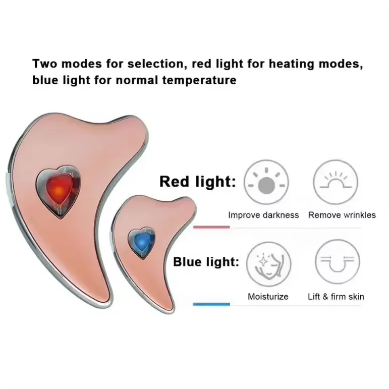 Electric LED Gua Sha 5 In 1 Electric Gua Sha Galvanic Scraping Massager Face Sculpting Tool Beauty Equipment For Facial Device
