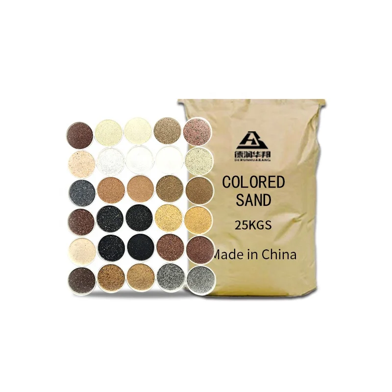 Хит продаж, высококачественный натуральный цветной песок, декоративный горшок, настенный пол, гранитный цвет, художественный песчаный камень