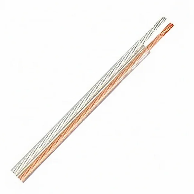 TIANJIE PVC Speaker Cable Wire Transparent OFC Copper - 14awg Ribbon Audio Cables BC / TC / CCA Rohs Compliant Clear PVC CN;ZHE