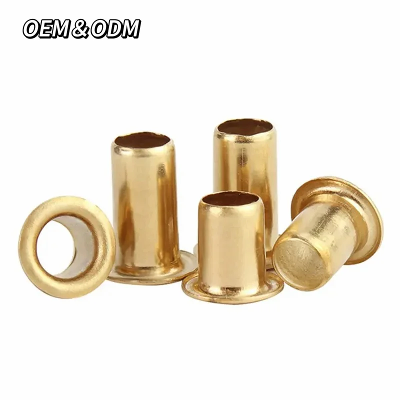 Hollow Rivet Stainless Steel Iron Aluminum Copper Brass Plain Finish Round Head Tubular Semi Hollow Rivet