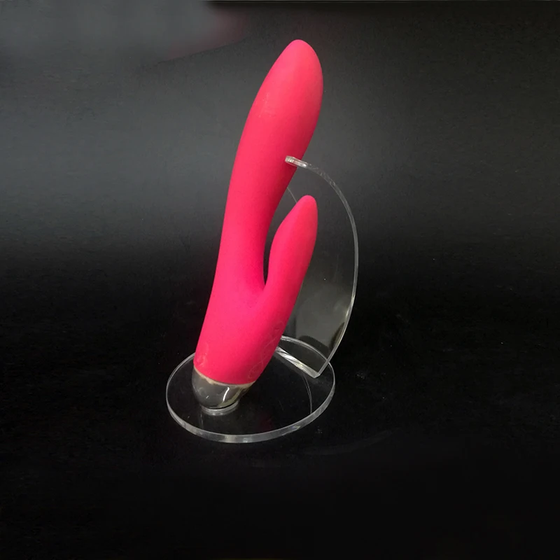 Factory custom clear desk top pmma plexiglass acrylic sex toy vibrator display stand holder acrylic stand for erotic toy