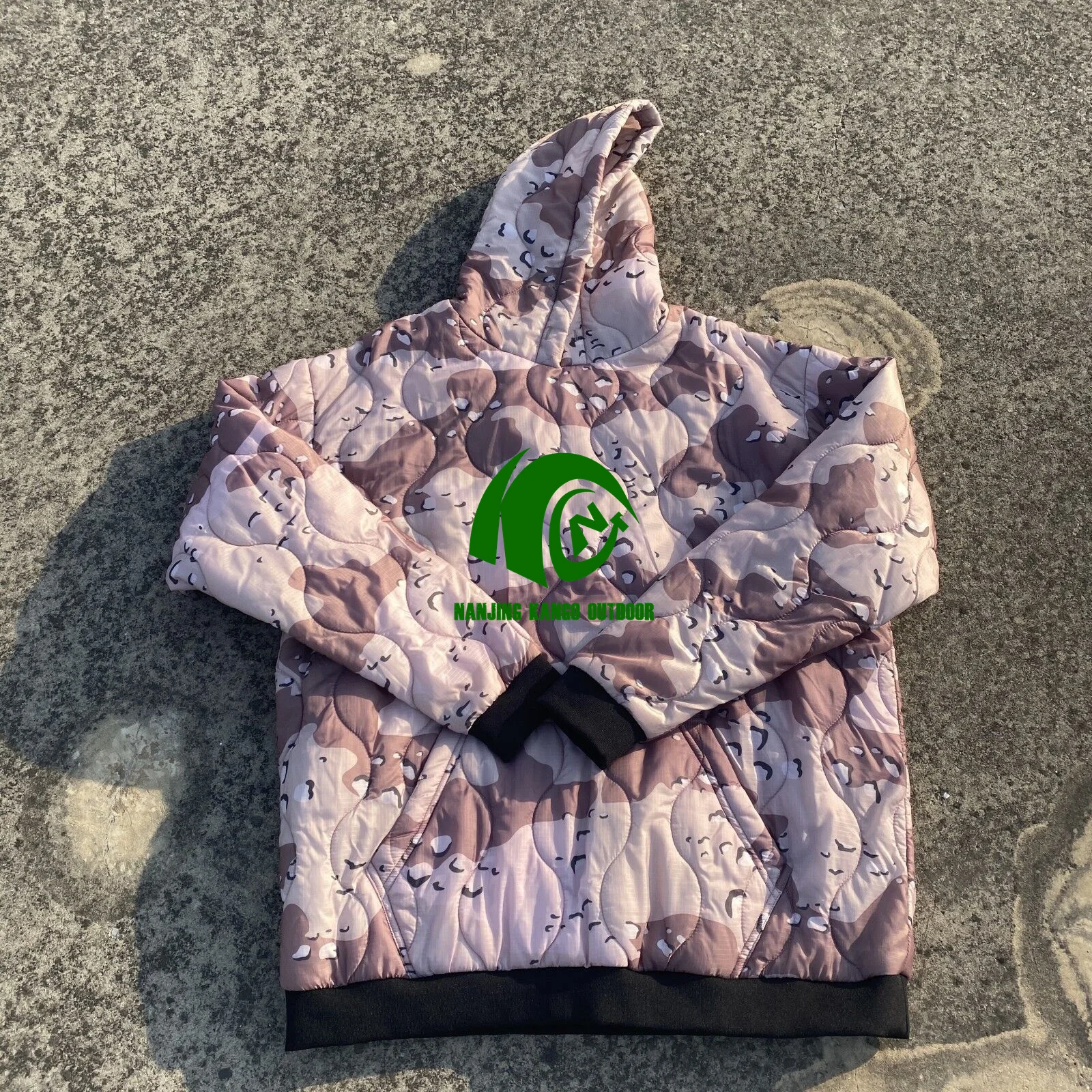 Kango Men Light Weight Woobie Jacket Waterproof Warm Pullover Nylon Multicam Hoodie