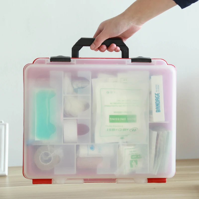 home emergency medical box  plastic family first aid box for home