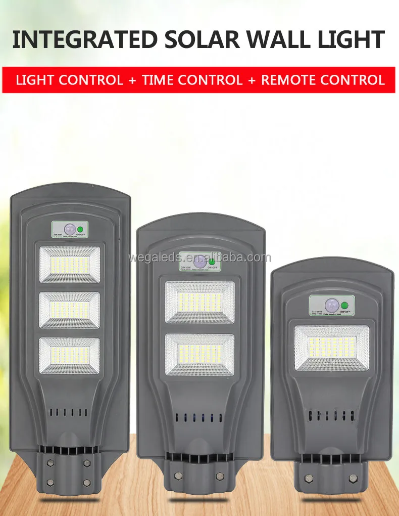 Светодиодные фонари на солнечной батарее с датчиком движения Светодиодная панель батареей уличные «Все в одном»