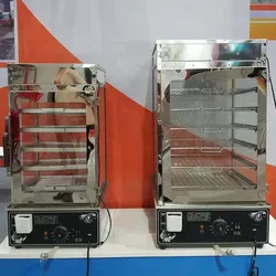 Electric Commercial Portable Food Display Dim Sum 6 Layers Stainless  Bread Steamer