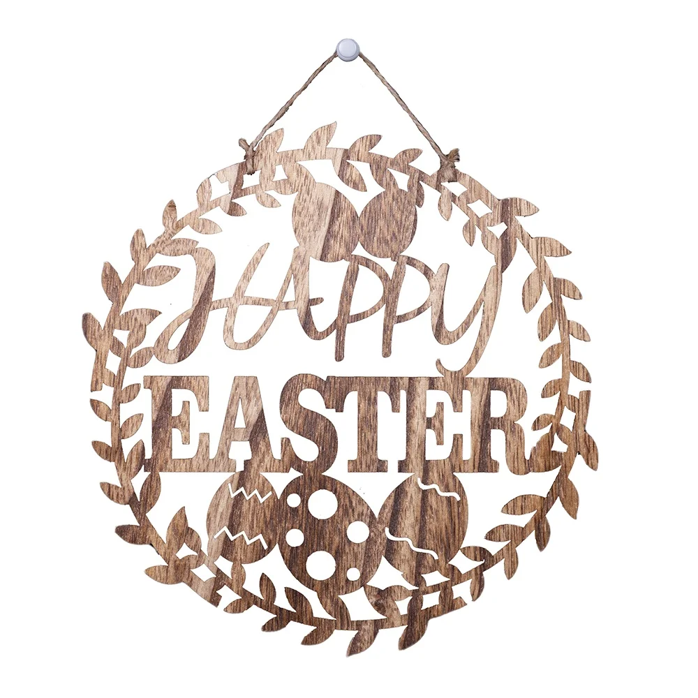 Customize Creative Home Decor Wooden Decorative Flowers and Wreaths Easter Decoration