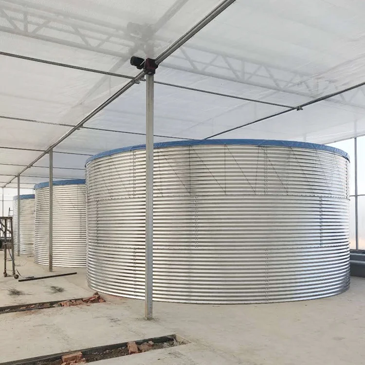 
50000 liters Galvanized Pressed carbon Steel Water Tanks Hot Dip Corrugated Metal Water Tank 