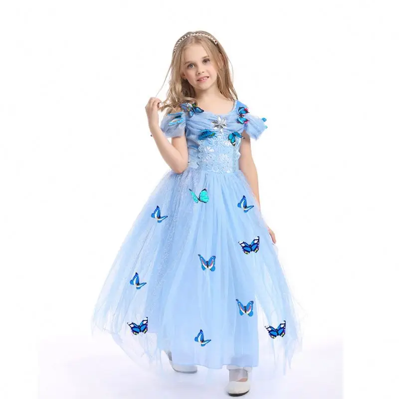 
Amazon Halloween Tv & movie Cinderella Cosplay Costume Butterfly Appliqued Princess Dress 