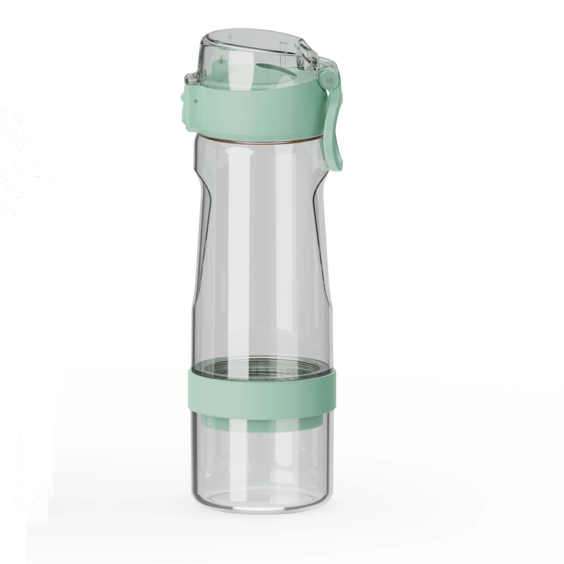 650ml fashion plastic drinking bottle with two lid selection  camping water bottle