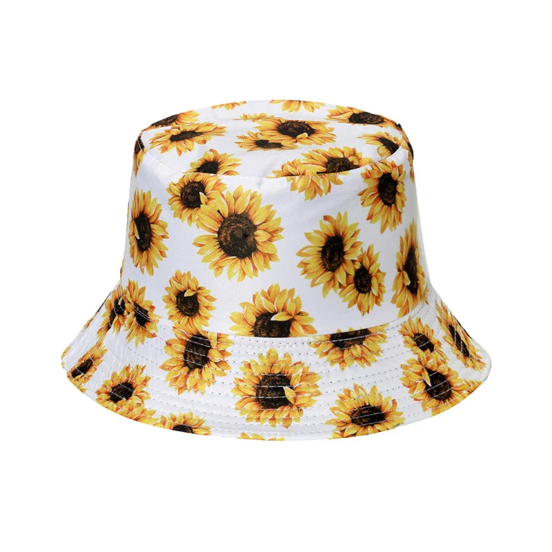 Two Side Bucket Hat One Side With Embroidery Logo On Front One Side With All Over Printed Logo Reversible Bucket hat for golfer