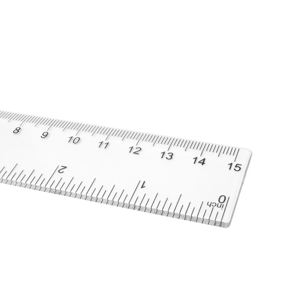 Wholesale 15cm Scale Clear Transparent Plastic Ruler School Office Supplies Measure Tools Stationery Ruler