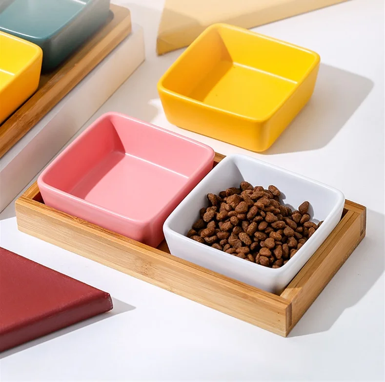 New wholesale ceramic bowl Cats and dogs hamster food bowl mini pet bowl