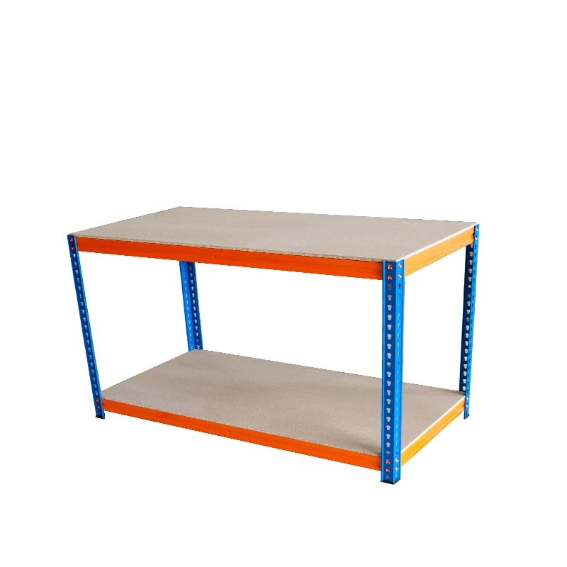 Industrial heavy duty two tier workbench