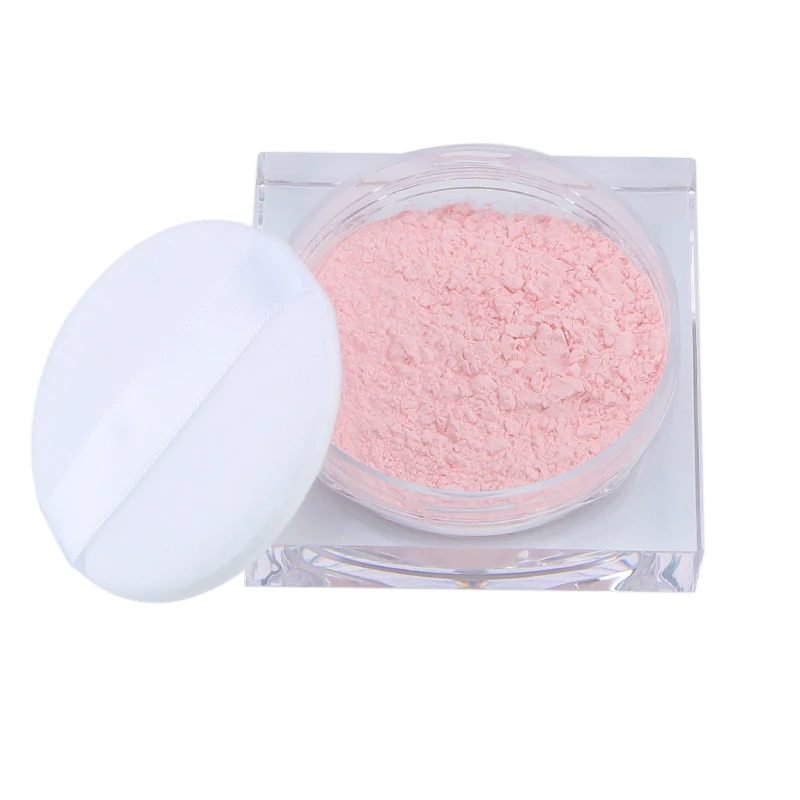 Hot Selling Press Powder Waterproof Talc Free Private Label  Custom Logo Packaging Loose Vegan Pink Makeup Setting Powder
