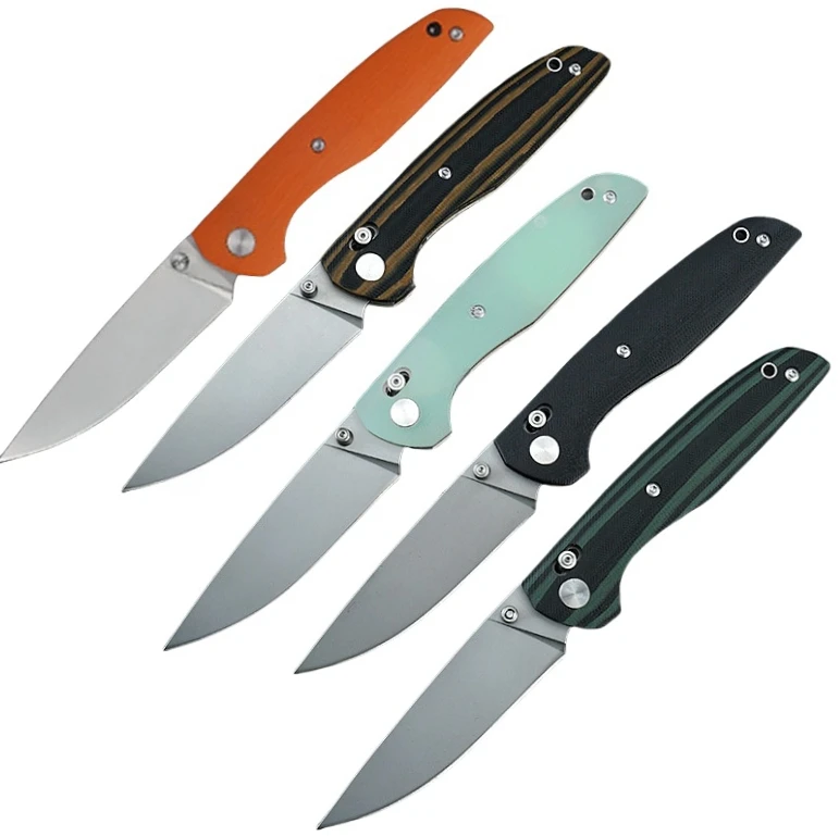Folding Knife D2 Steel Blade Flipper Tactical Camping Survival Pocket Outdoor Knives With Four Color