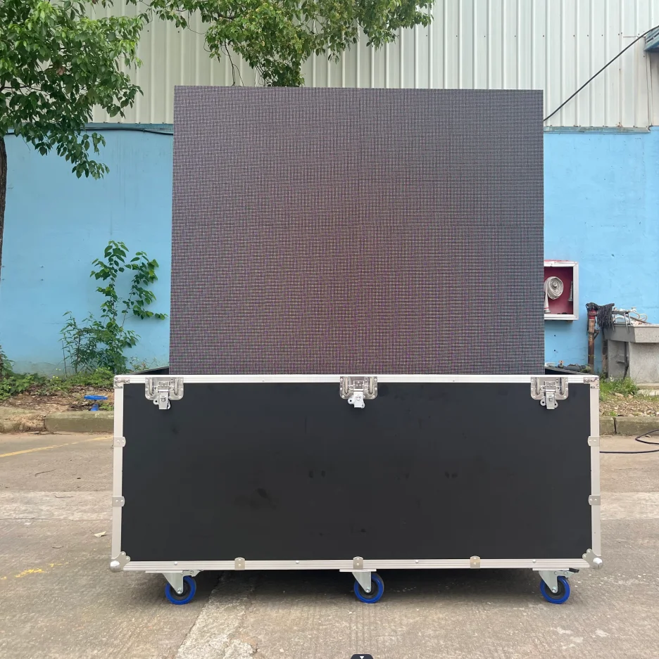 2024W JCT Portable Flight case with led screen mobile display unit designed for outdoor and indoor events