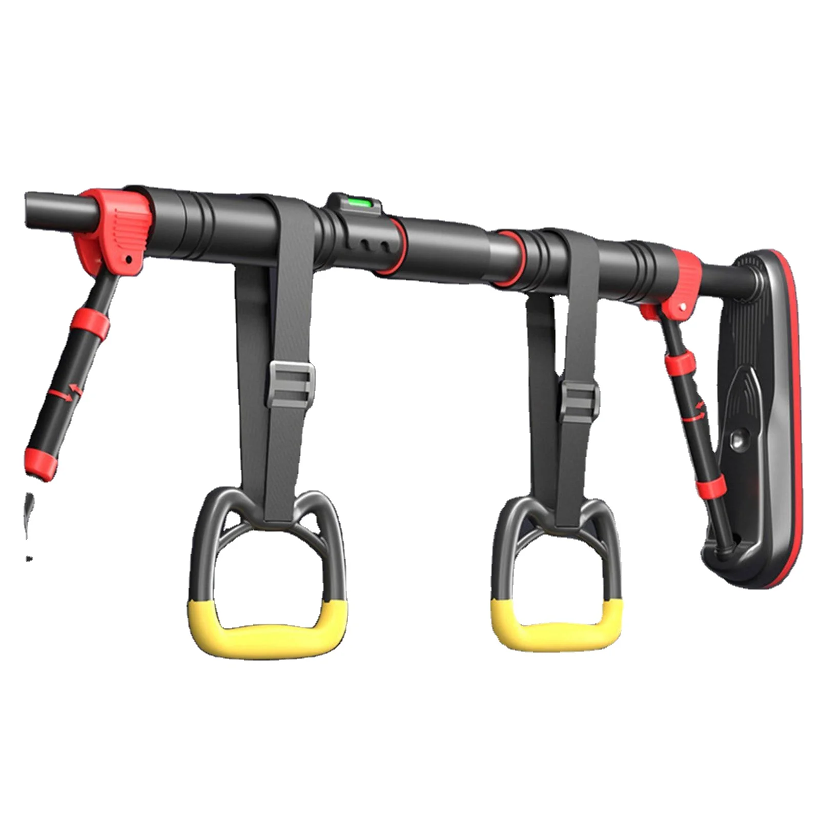 Pull Up Gym Bar Doorway Solid Construction Chin Up Bar Red Color for Fitness Perfect Upper Body Door Exercise Equipment