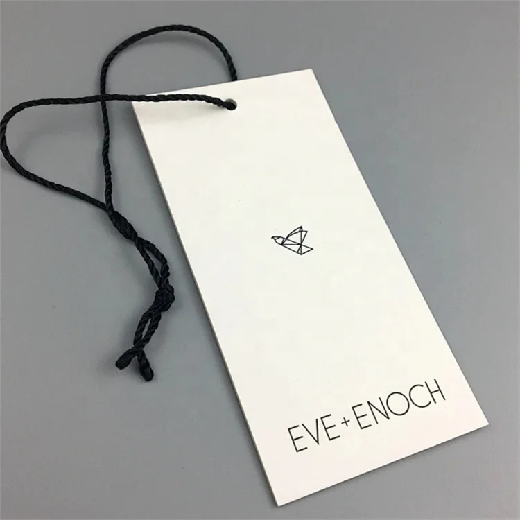 Printing Paper Custom Clothing Price Hang Clothing Label Plastic Tags For Garment