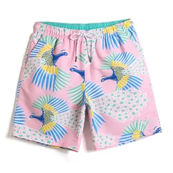 Custom Print Banana Design Beach Mens Shorts Swimsuits Personalised Blue Man Swimming Trunks Swimwear Bathing Suits For Mens