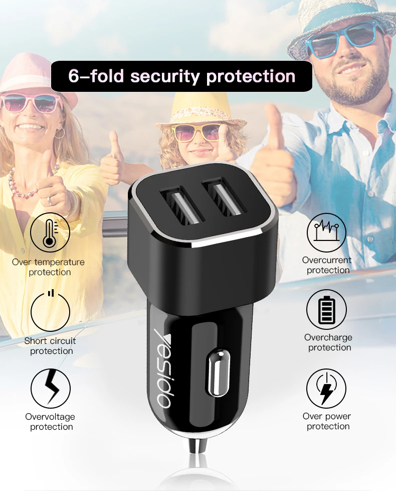 Китайский производитель сотовый телефон 12-24 В двойной Usb-порт автомобильная розетка умное автомобильное мобильное зарядное