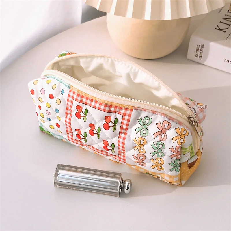 2024 Custom Cotton School Kids Pencil Cases For Cute Girls Cosmetic Bags