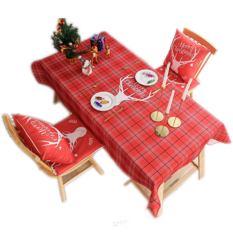 
Wholesale High quality Digital Printed velvet tablecloth Christmas decoration table cloth for kitchen dinning 