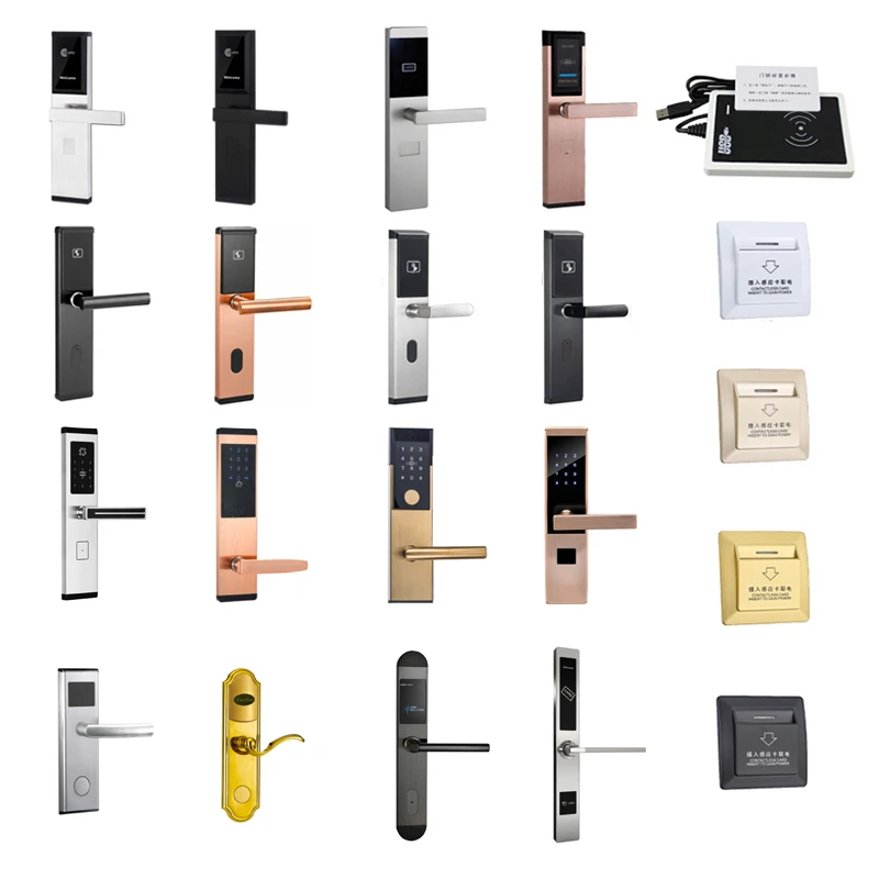 22 Years Lock Factory Hotel Management Software System Access Digital Keys And Cards Rfid Electric Hotel Room Door Lock
