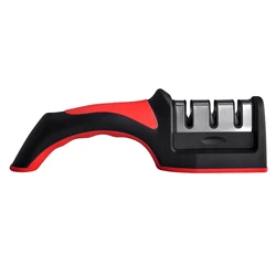 Kitchen Manual Knife Sharpener Black With Red Color Sharpener Professional Sharpener Knives In Kitchen Color Box Packing
