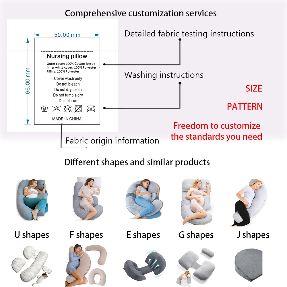 GAGA Pregnant and Nursing Women U Shaped Maternity Support Cushion Comfortable Body Pregnancy Pillow with Washable Outer Cover