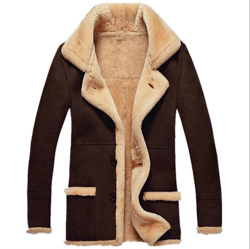 2022 autumn and winter winter warm jacket faux fur thickened coat plus fleece jacket men