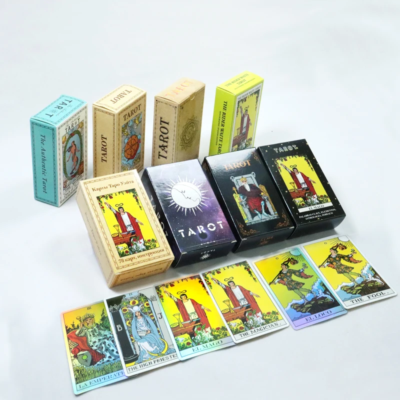 Custom Tarot Cards Paper Divination Game Manufacture Tarot Oracle Cards Factory Printed best Different languages tarot cards