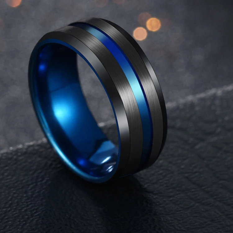 Wholesale Hip Hop Style Mens Party Gift Gun Black Silver Plated Titanium Stainless Steel Rings Jewelry For Male