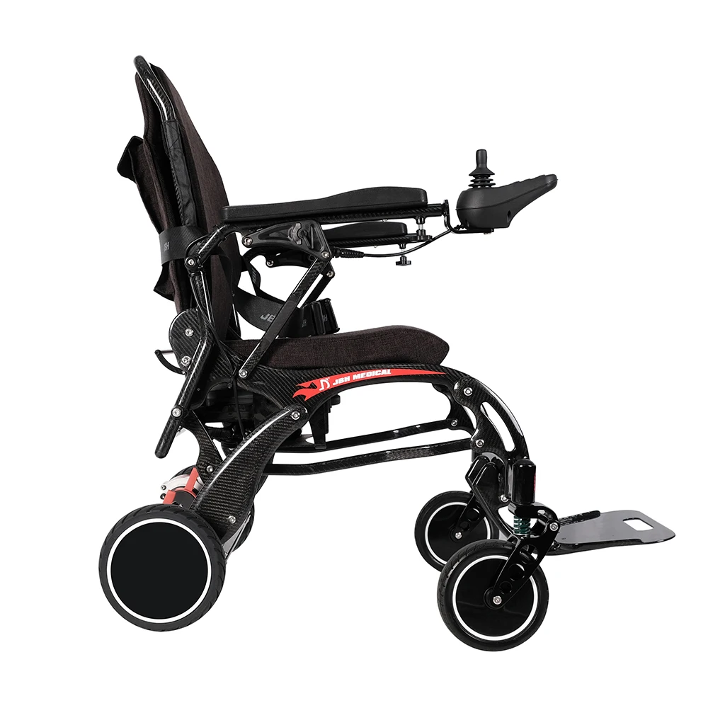 JBH Factory  carbon fiber Portable Lightweight Power Wheelchair  Folding Electric Wheelchair for Disabled