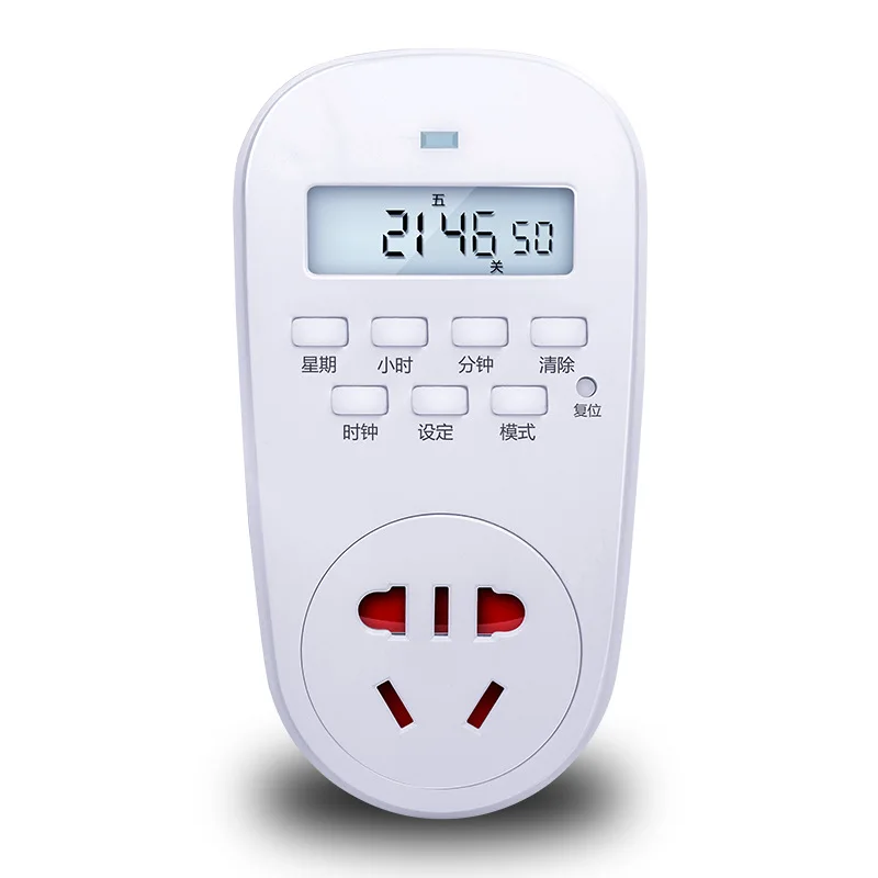 Электронный цифровой таймер CN вилка кухонный таймер розетка 7 дней 12/24 часов программируемый таймер розетка