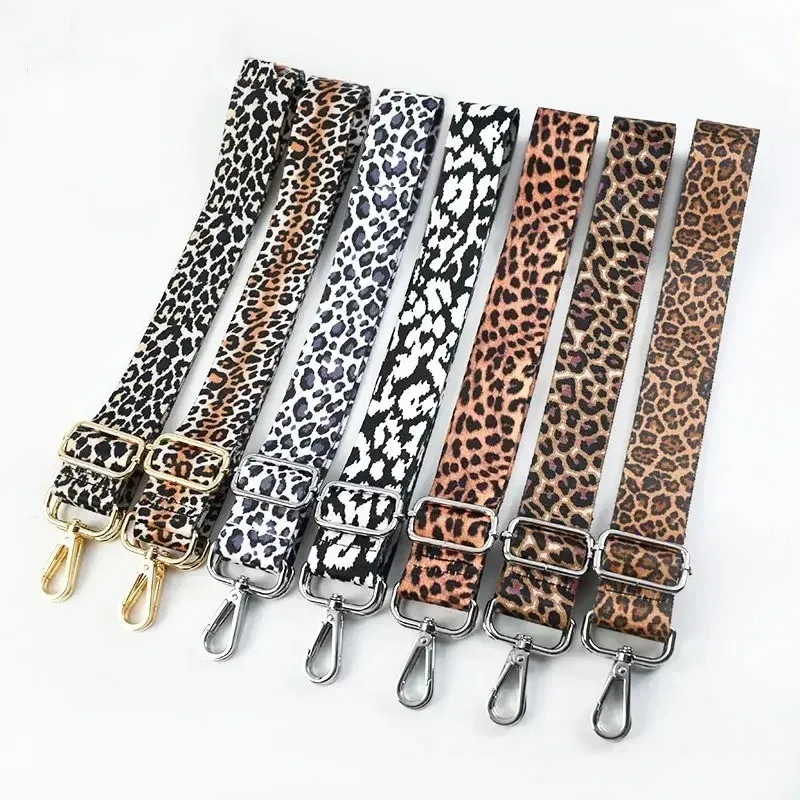 Meetee BS519 3.8*80-140cm Luggage Accessories Women Shoulder Belt Strap New Leopard Print Wide Adjustable Crossbody Bag Straps