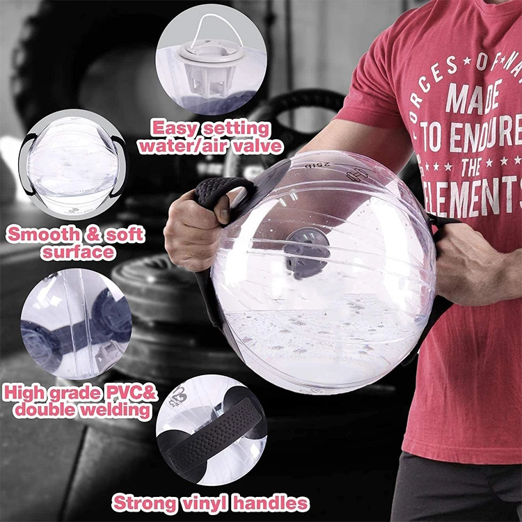 2024 New Adjustable Aqua Water Balance Power Bag Training Weight Water Bag Fitness Exercise Equipment Weight Training