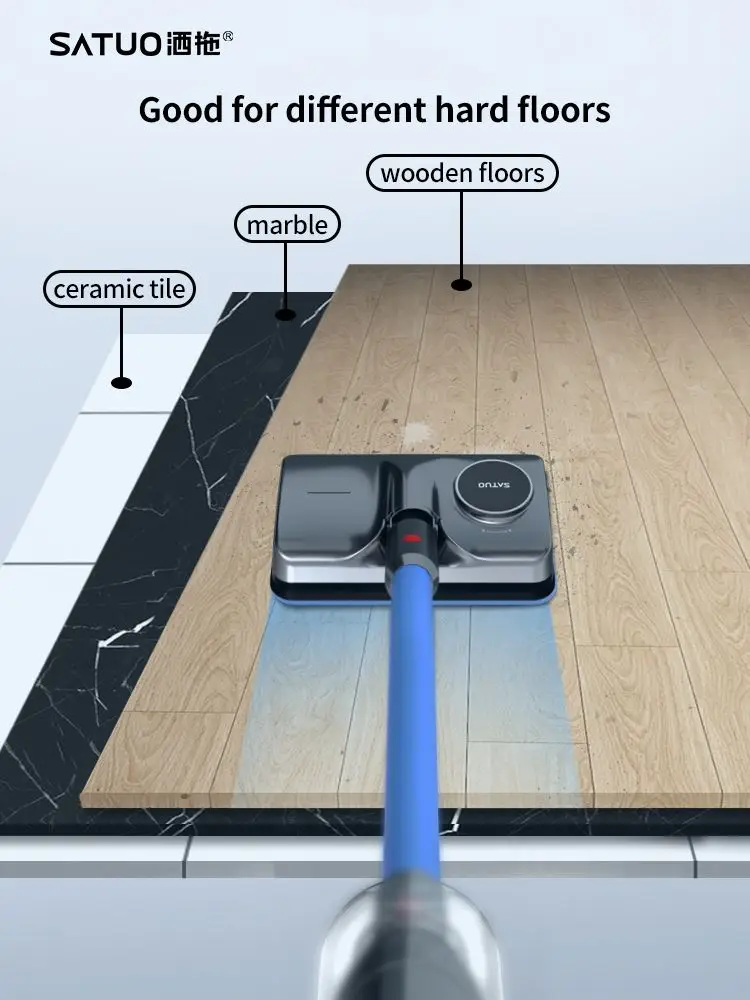 Cordless floor machine spin mops cleaner rotating and mopping broom double wireless cleaning electric water car motor 1200W