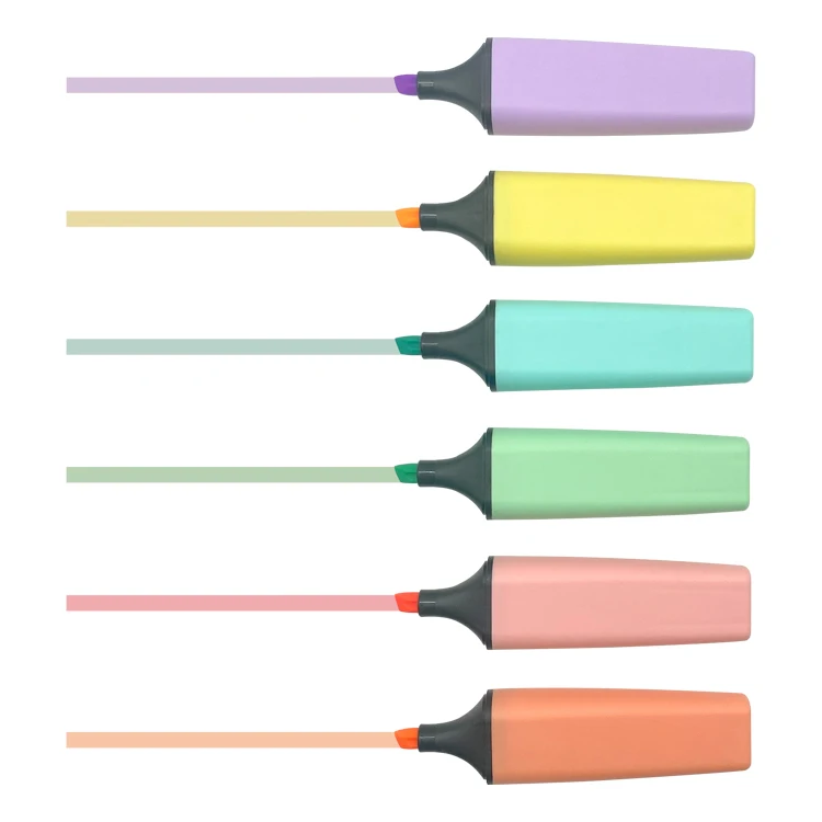 Personalised Promotional rainbow Jumbo Highlighter Pen Chisel Tip Combo Child Safe Scented Highlighter Marker Pen Sets