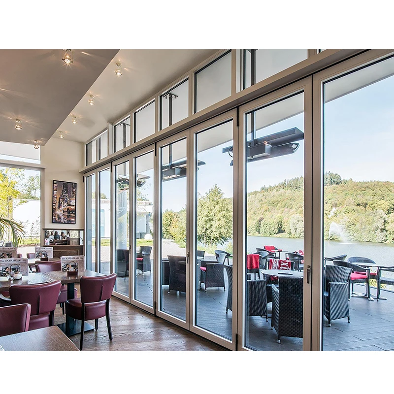 Modern aluminum folding door thermal break bifold doors aluminium folding patio door