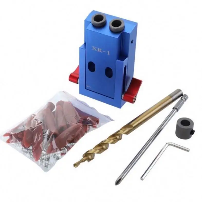 TEBAK Cheap high quality Pocket Hole Jig Drill Guider Doweling Joinery for Woodworking Durable W/Scale