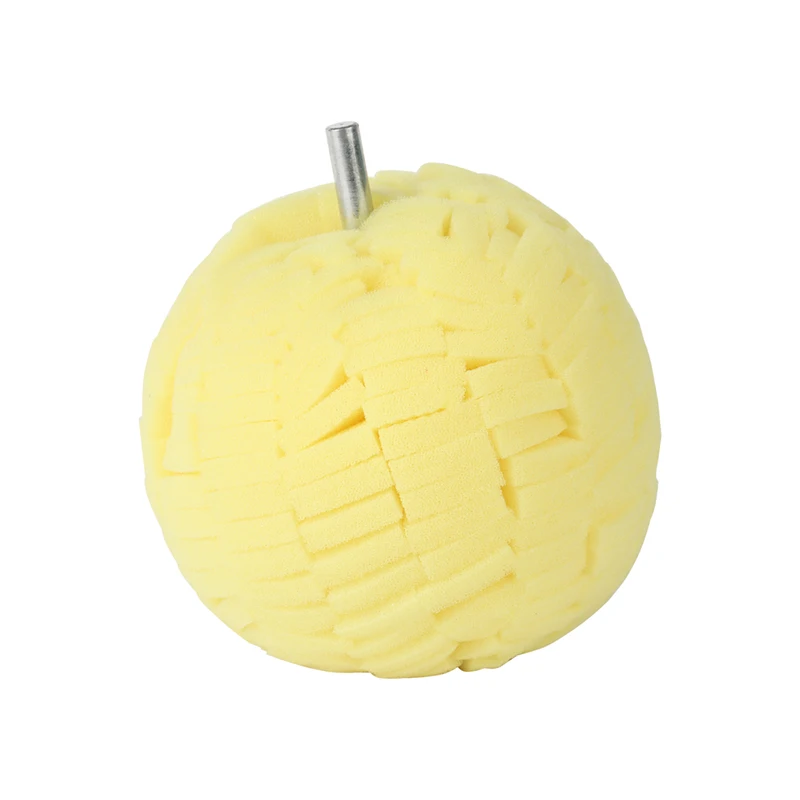 100mm  Drill  Metal red Polishing Sponge ball power cone for Automotive Car Wheel Hub Care