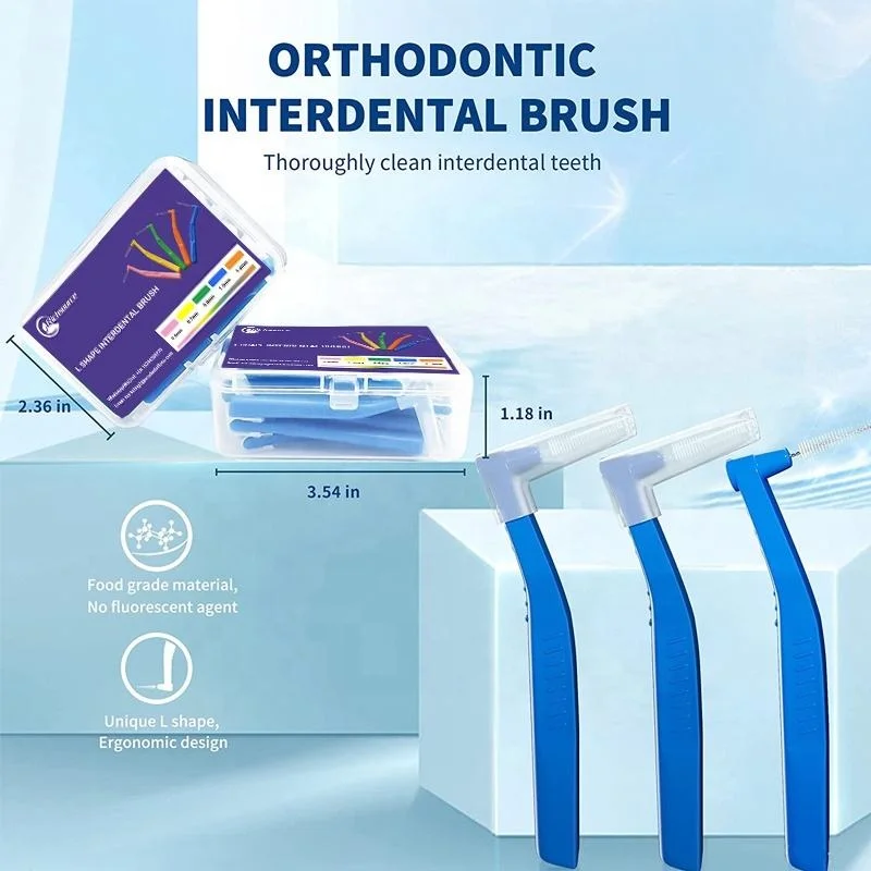 Angled Dental Brush for Teeth Cleaning Interdental Brush Toothpick Pack of 5/6/8pcs With Different SIzes