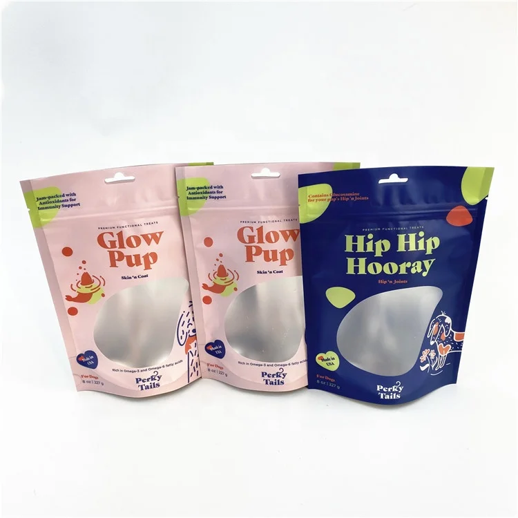 Биоразлагаемые мешки 100% биоразлагаемые стоячие с застежкой-молнией и окошком органические продукты кукурузные хлопья мешочки