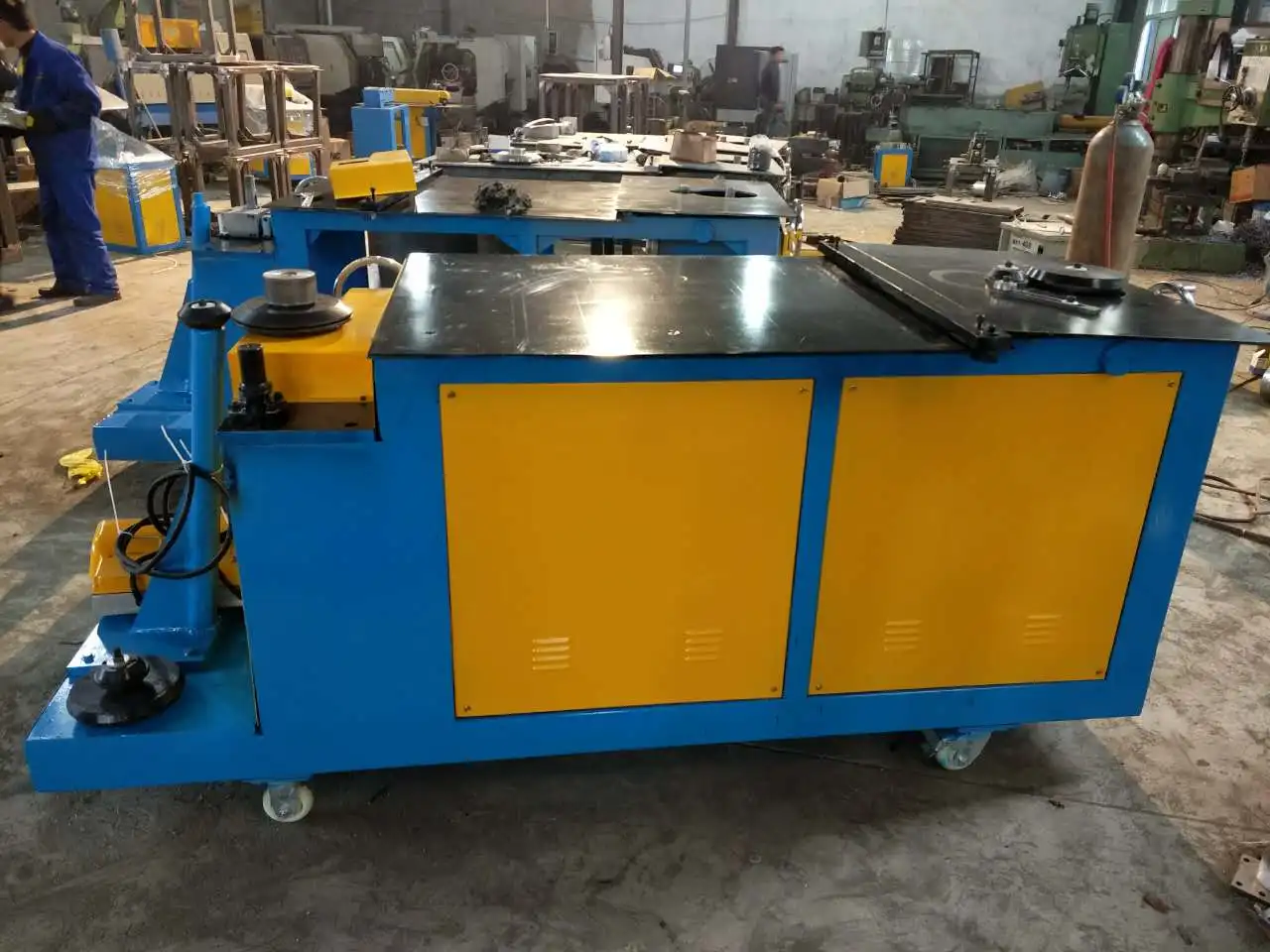 Round air pipe Duct automatic elbow machine Stainless Steel Elbow Forming Machine